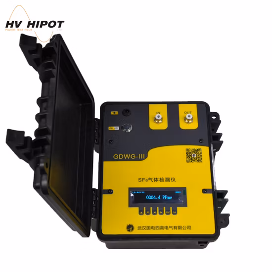 HVHIPOT GDWG-III SF6-Gasleckdetektor mit nichtdispersem Infrarot (NDIR) Tech.